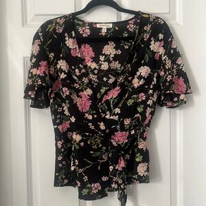 Floral shirtsleeve peplum!